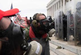 January 6th rioters squaring off with capitol police